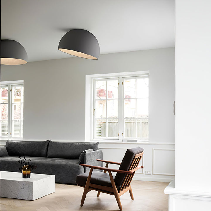 Solara Plafonnier Dôme Bois Minimaliste - Neutralighting