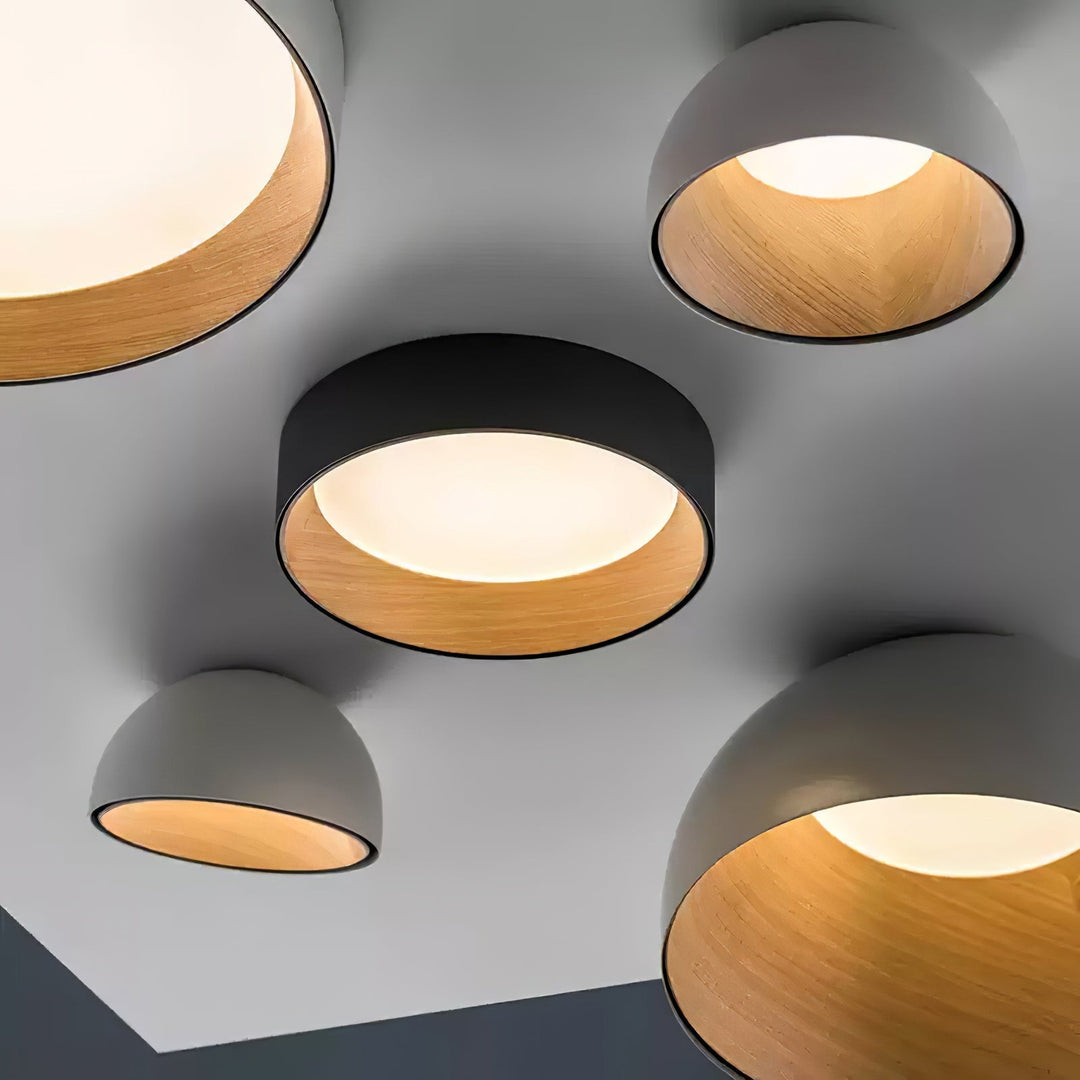 Solara Plafonnier Dôme Bois Minimaliste - Neutralighting