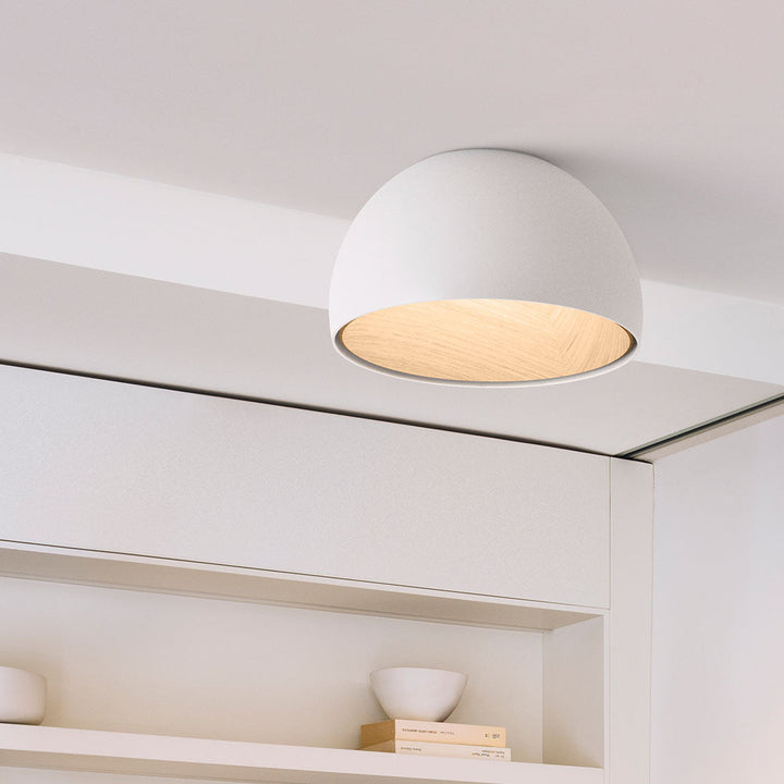 Solara Plafonnier Dôme Bois Minimaliste - Neutralighting