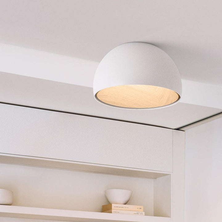 Lampe de Plafond Dôme en Bois Intérieur Chaleureux Moderne Minimaliste - Neutralighting