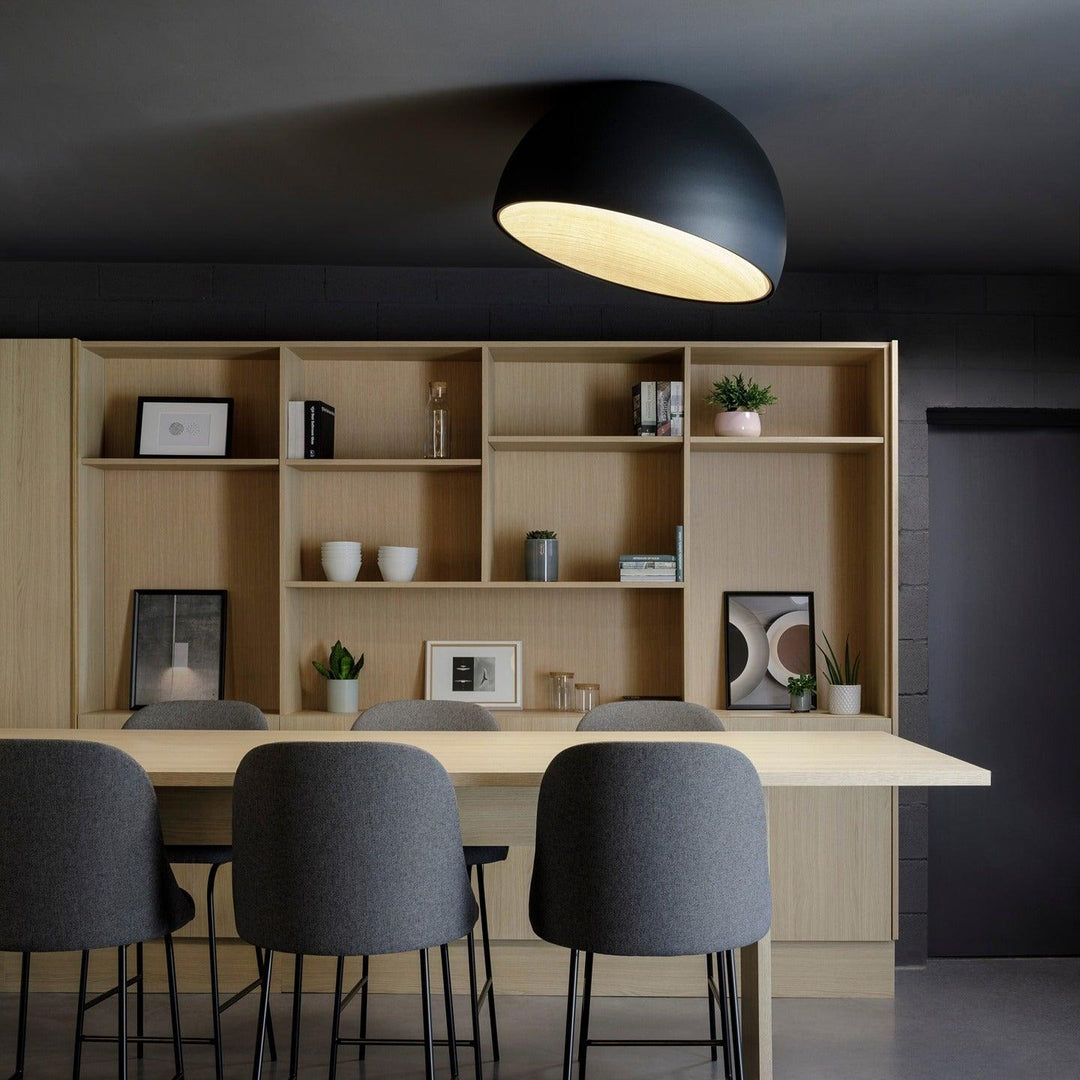 Lampe de Plafond Dôme en Bois Intérieur Chaleureux Moderne Minimaliste - Neutralighting