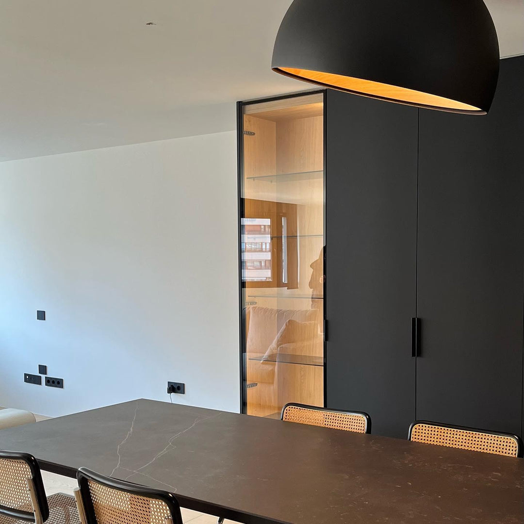 Lampe de Plafond Dôme en Bois Intérieur Chaleureux Moderne Minimaliste - Neutralighting