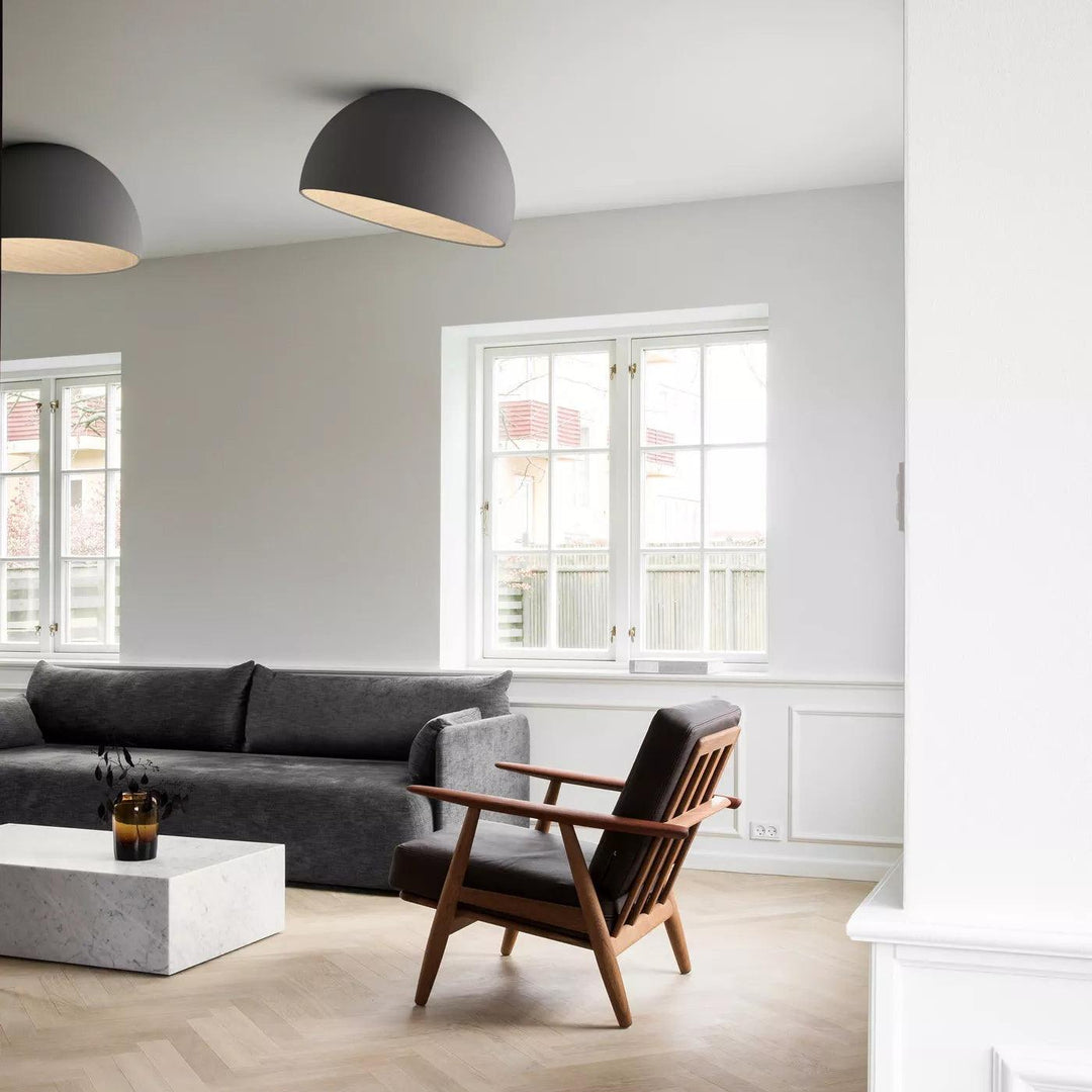 Lampe de Plafond Dôme en Bois Intérieur Chaleureux Moderne Minimaliste - Neutralighting