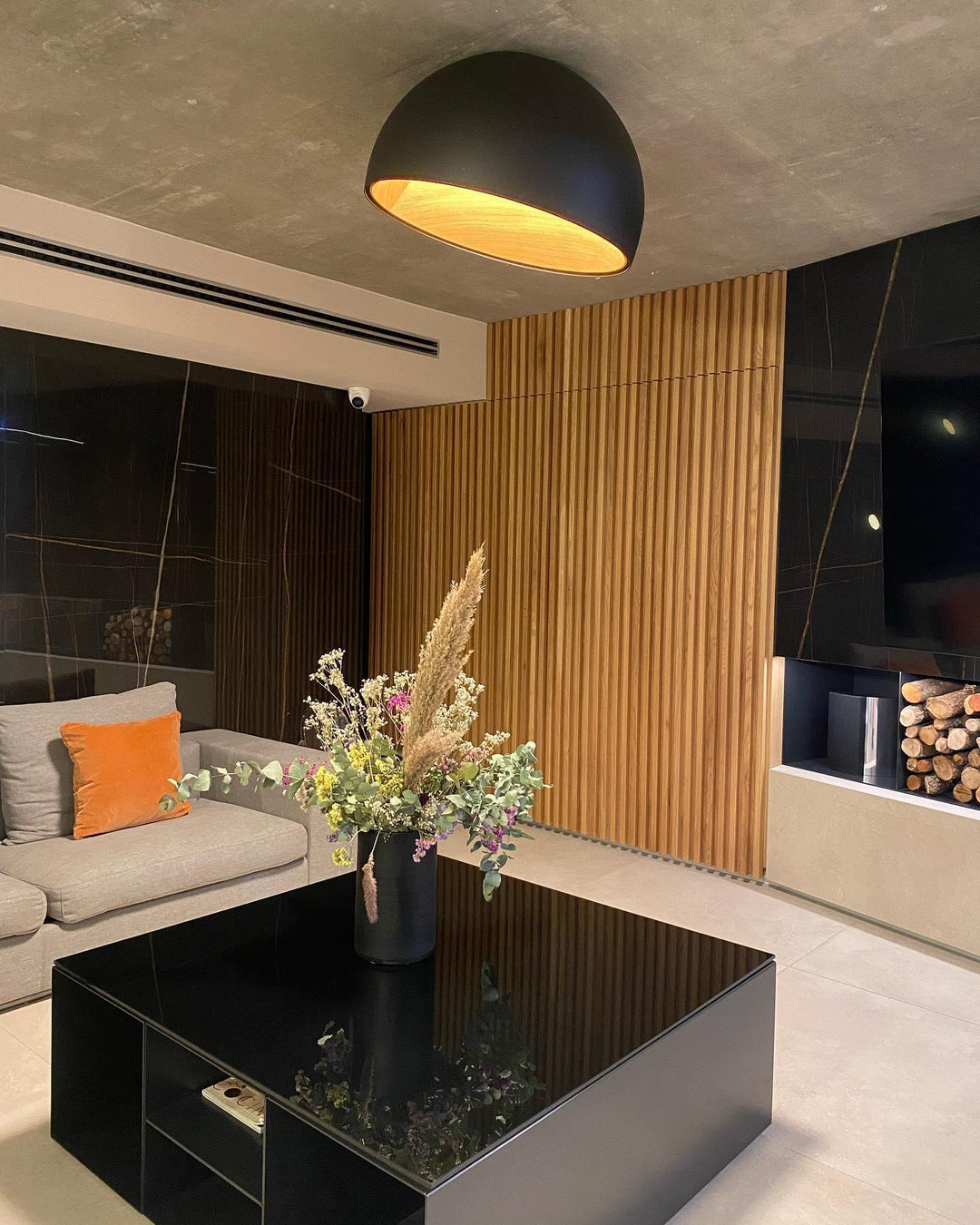 Lampe de Plafond Dôme en Bois Intérieur Chaleureux Moderne Minimaliste - Neutralighting