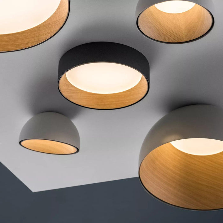 Lampe de Plafond Dôme en Bois Intérieur Chaleureux Moderne Minimaliste - Neutralighting