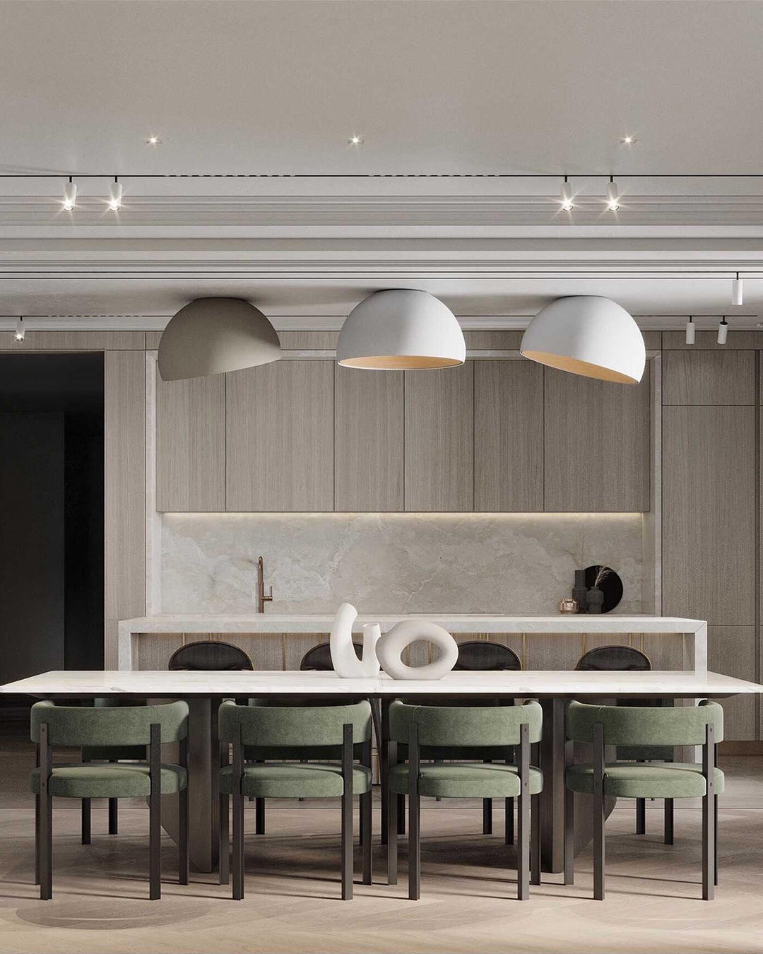Lampe de Plafond Dôme en Bois Intérieur Chaleureux Moderne Minimaliste - Neutralighting