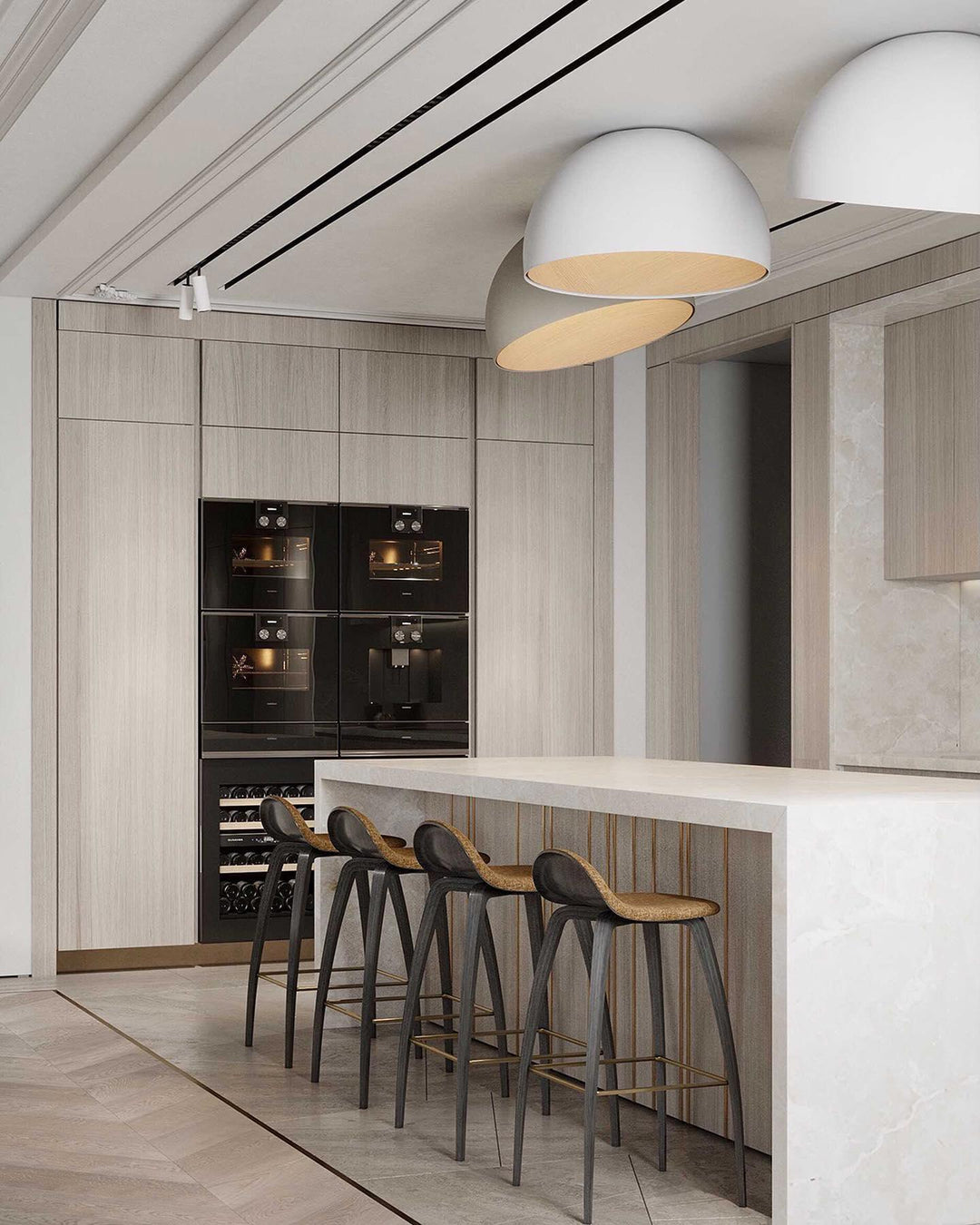 Lampe de Plafond Dôme en Bois Intérieur Chaleureux Moderne Minimaliste - Neutralighting