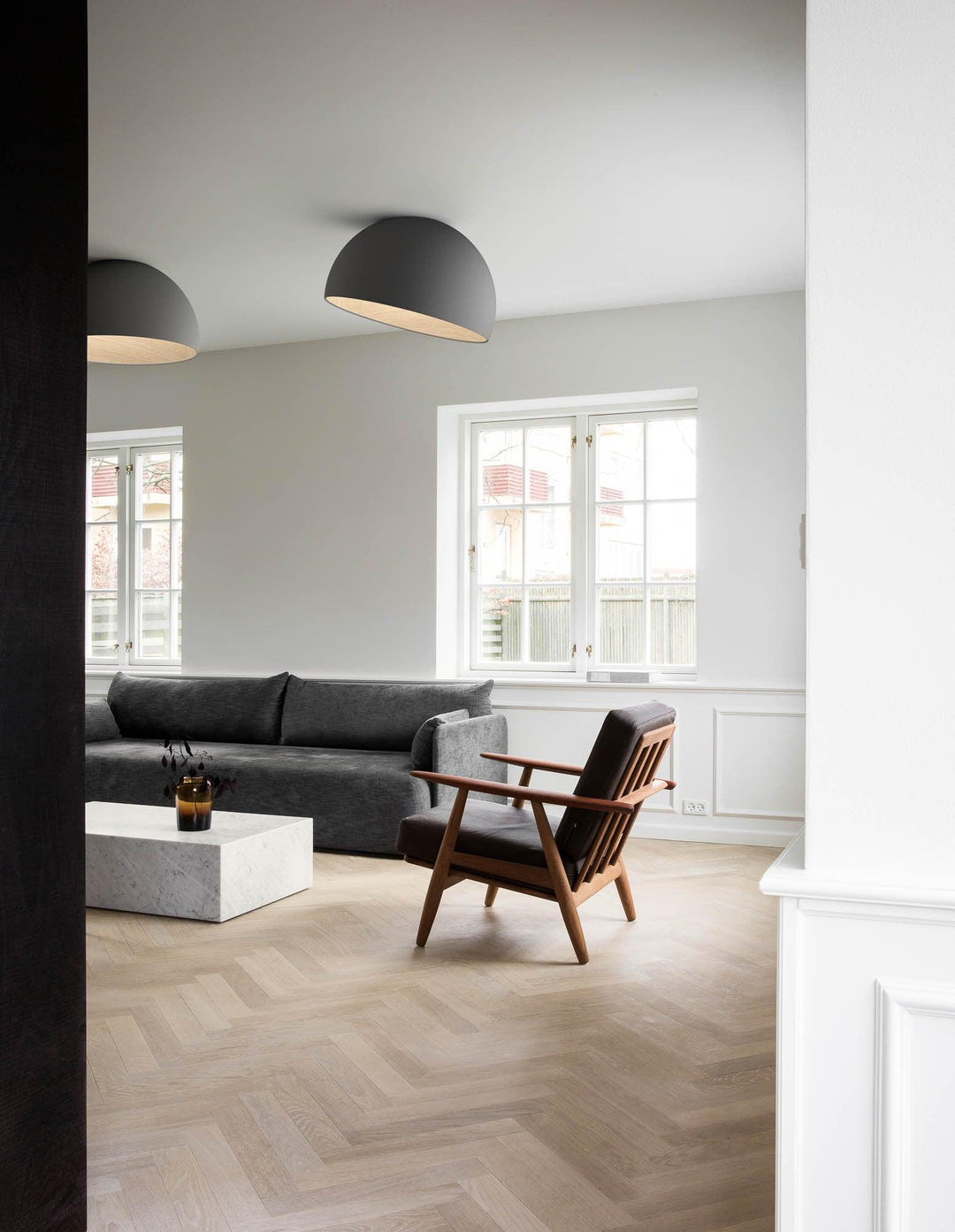 Lampe de Plafond Dôme en Bois Intérieur Chaleureux Moderne Minimaliste - Neutralighting