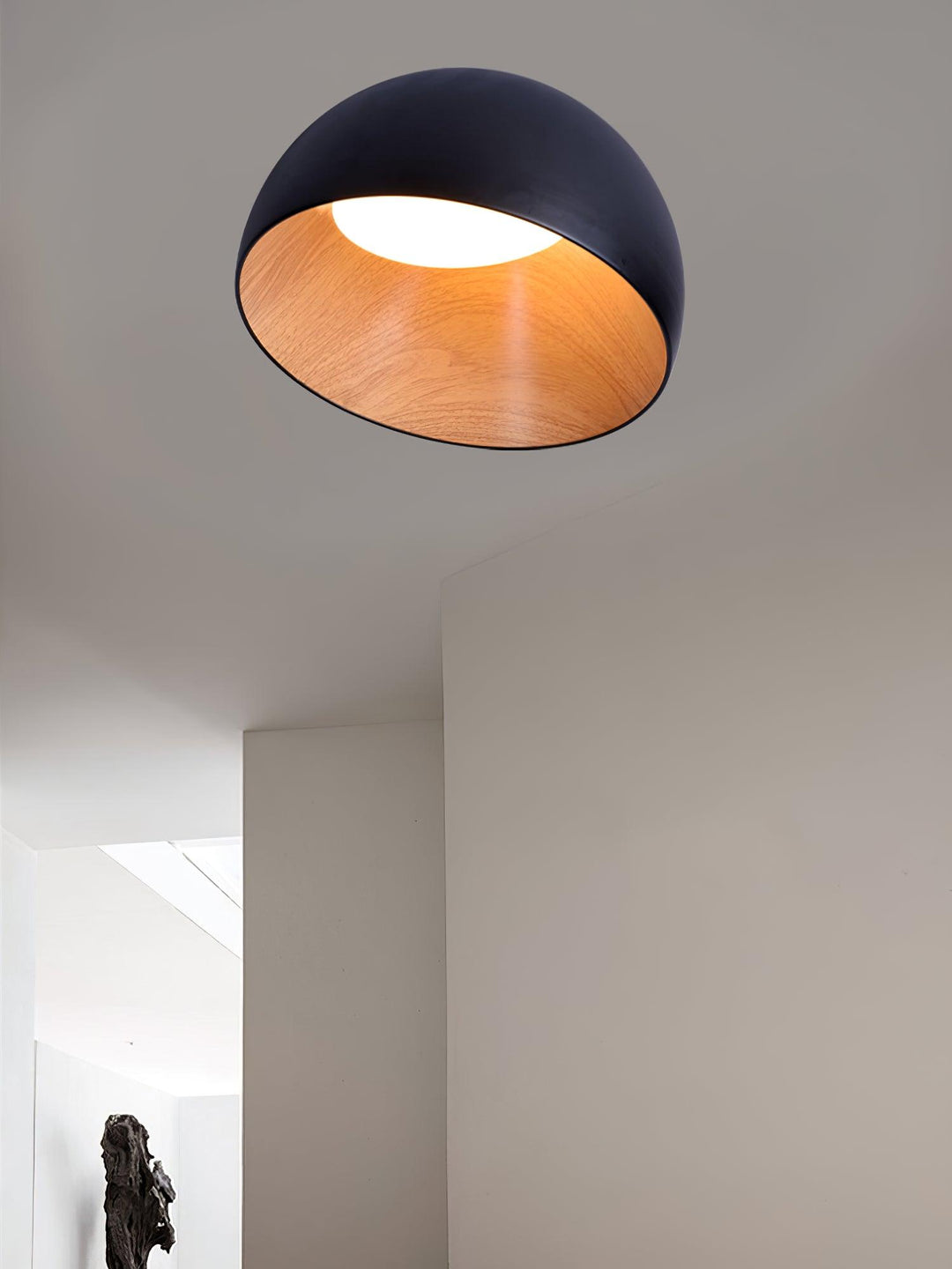 Lampe de Plafond Dôme en Bois Intérieur Chaleureux Moderne Minimaliste - Neutralighting