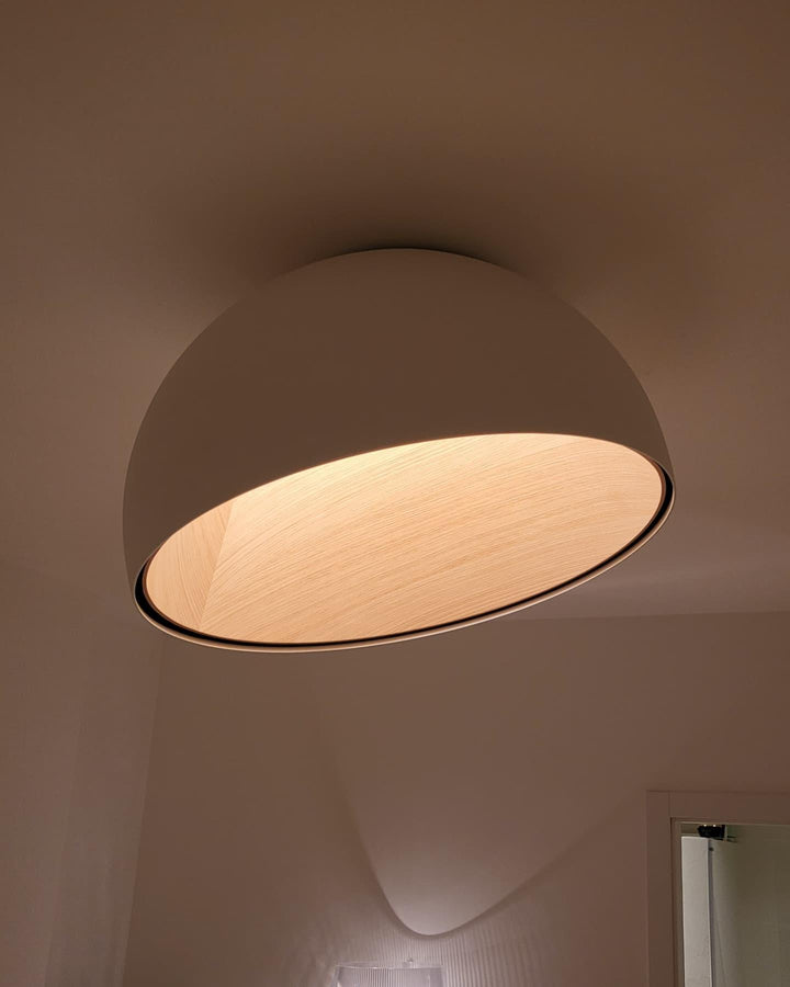Lampe de Plafond Dôme en Bois Intérieur Chaleureux Moderne Minimaliste - Neutralighting
