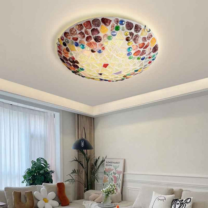 Plafonnier Tiffany en Verre – Design Plafonnier Épuré