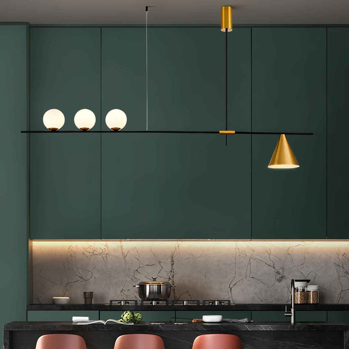 Lumora Suspension Dorée Contemporaine - Neutralighting