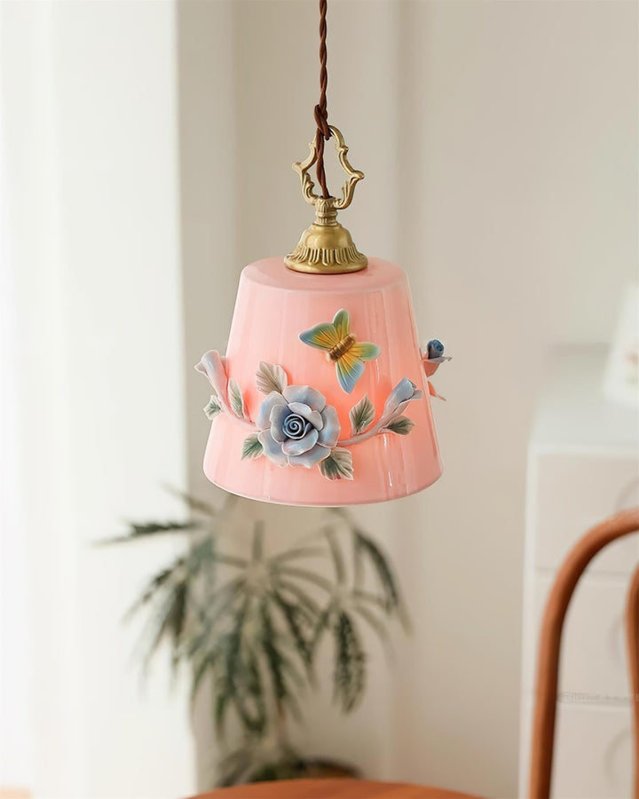 Eden Lampe Pendante Céramique Florale - Neutralighting