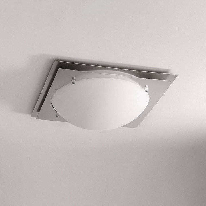 Astrain Plafonnier en Verre et Acier - Neutralighting