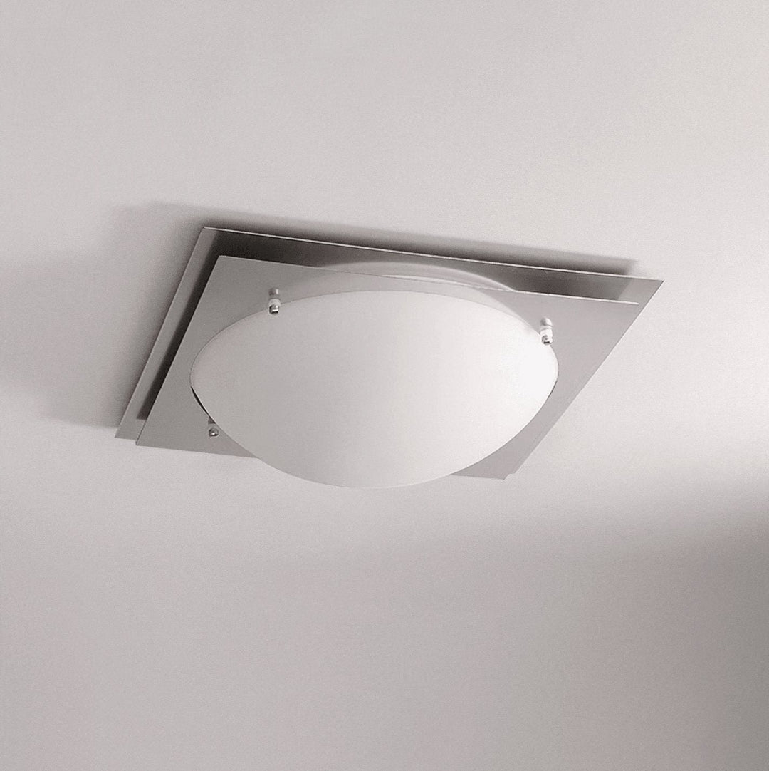 Astrain Plafonnier en Verre et Acier - Neutralighting