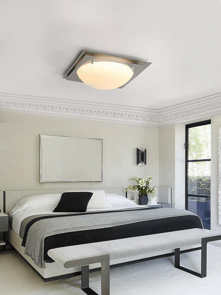 Astrain Plafonnier en Verre et Acier - Neutralighting