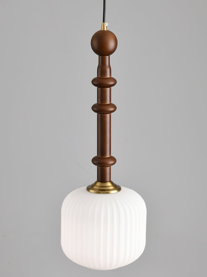 Iliror Traditionnel Art Bois Verre Pendentif Lumière - Neutralighting