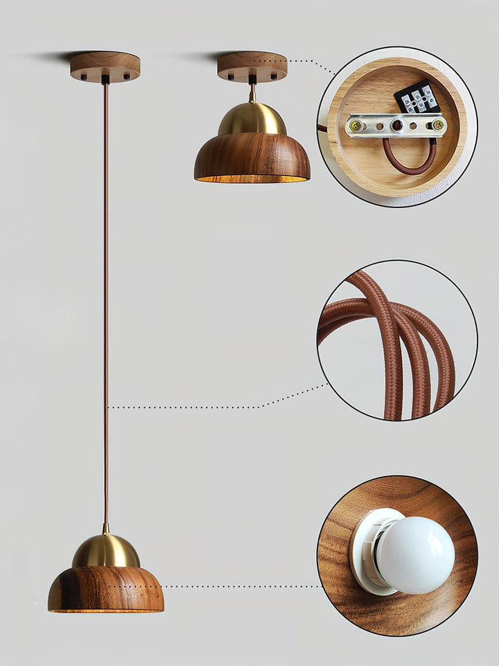 Bronze Lampe Pendante en Laiton Rustique - Neutralighting