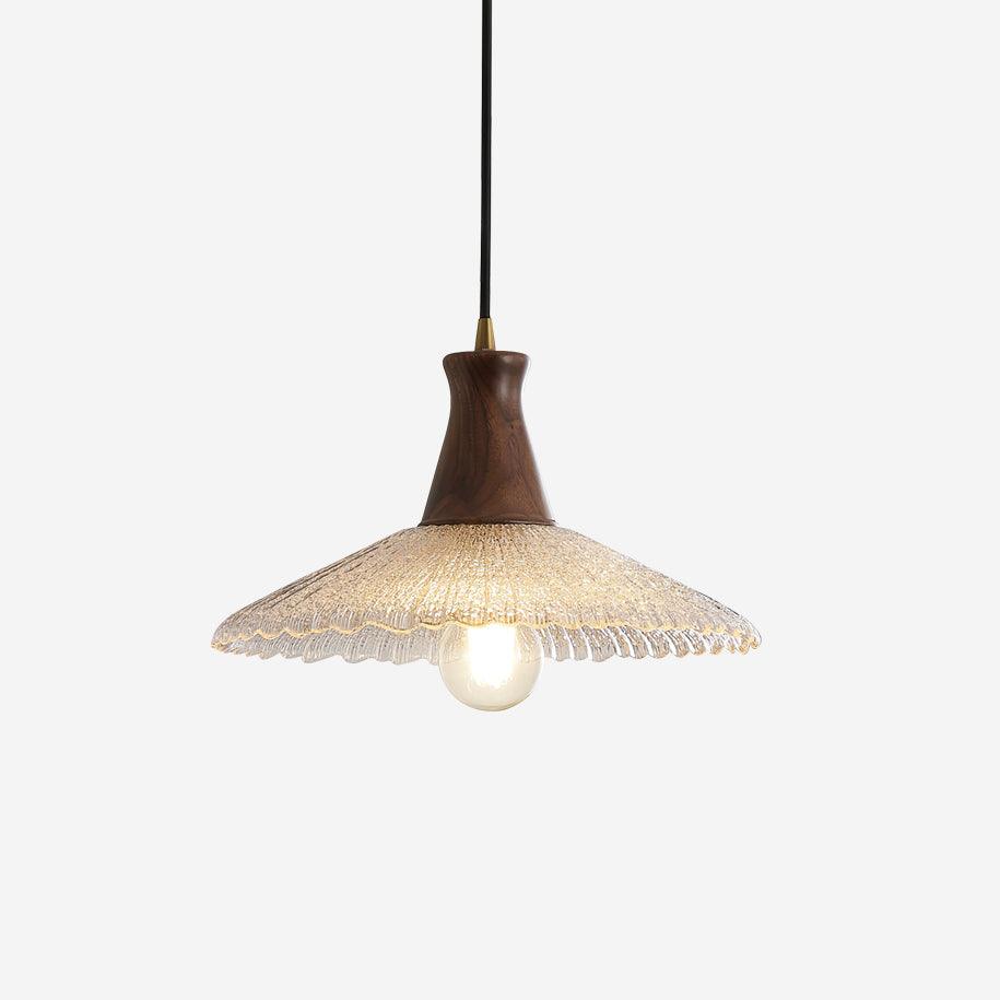 Eikon Lampe Suspendue Noyer Verre Texturé Élégant - Neutralighting