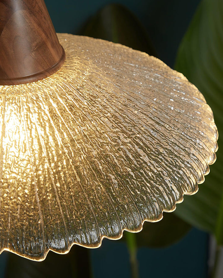 Eikon Lampe Suspendue Noyer Verre Texturé Élégant - Neutralighting