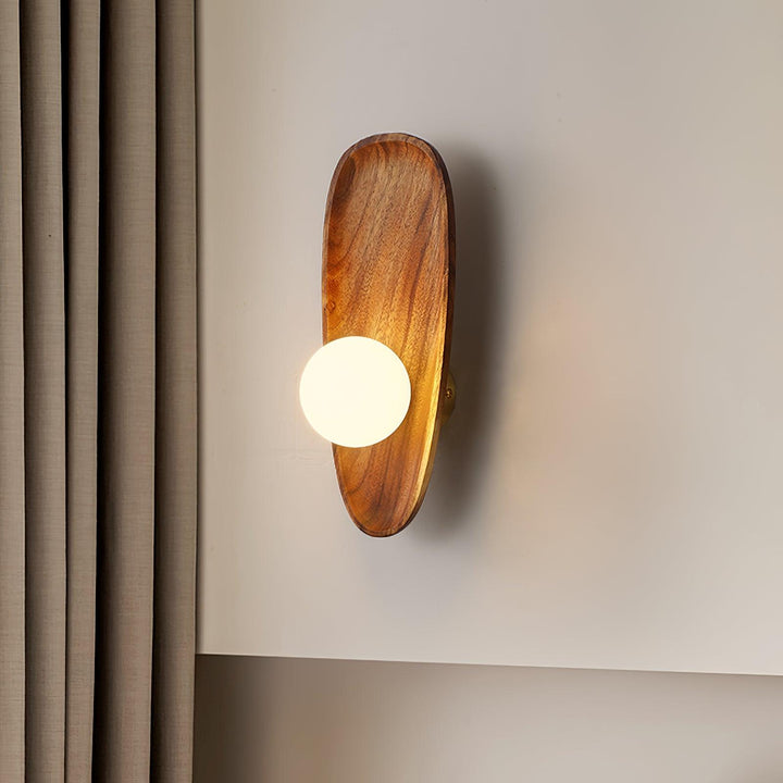 Keith Applique Murale Moderne Minimaliste en Bois et Verre - Neutralighting