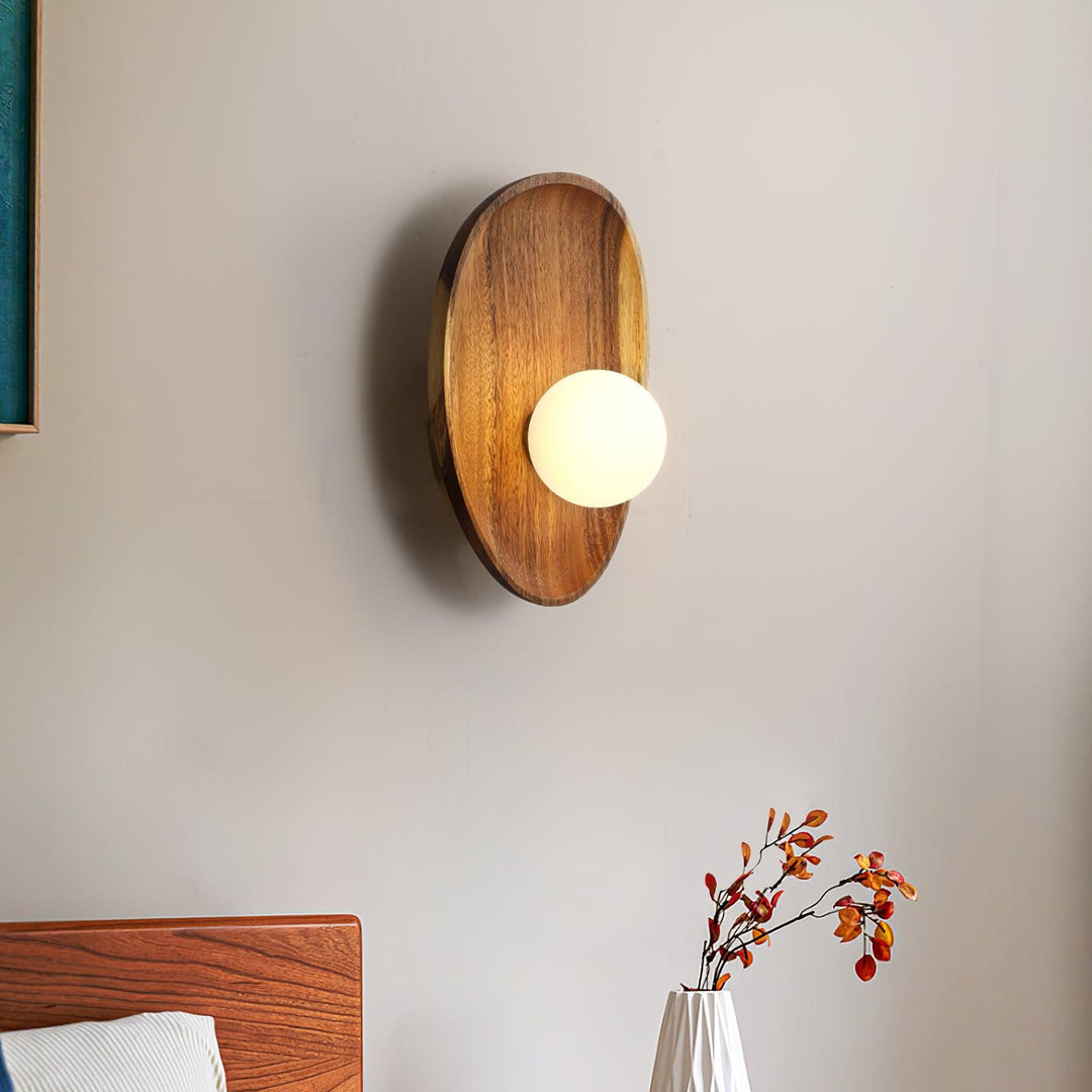 Keith Applique Murale Moderne Minimaliste en Bois et Verre - Neutralighting