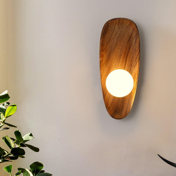 Keith Applique Murale Moderne Minimaliste en Bois et Verre - Neutralighting