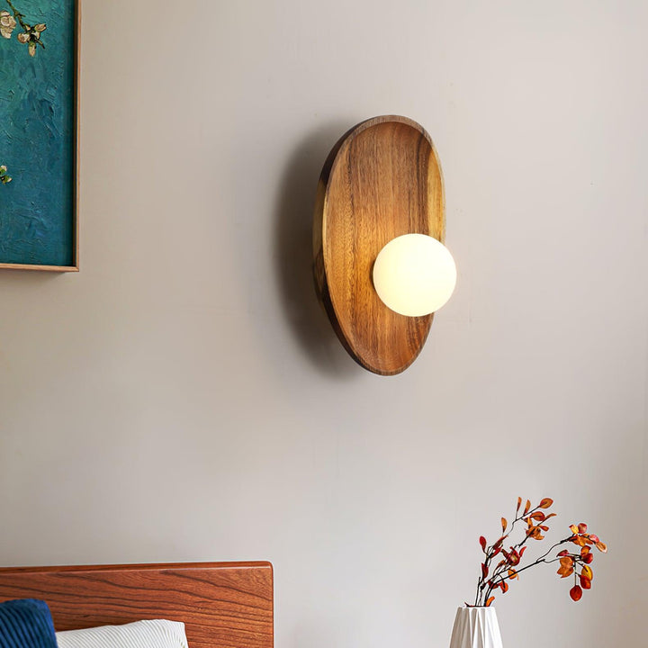 Keith Applique Murale Moderne Minimaliste en Bois et Verre - Neutralighting