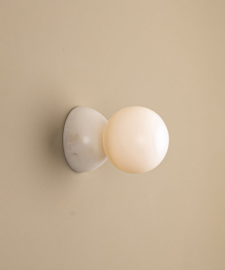 Fable Applique Murale Marbre Verre Moderne - Neutralighting