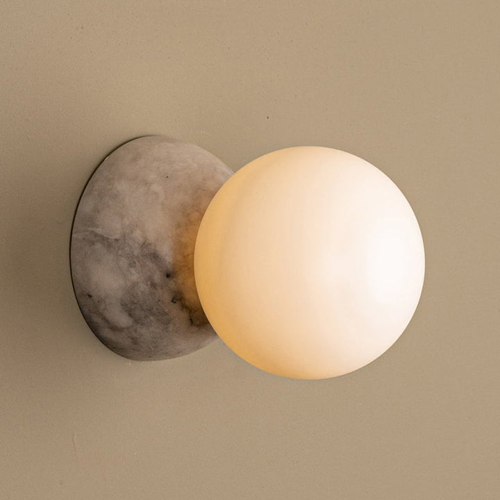 Fable Applique Murale Marbre Verre Moderne - Neutralighting