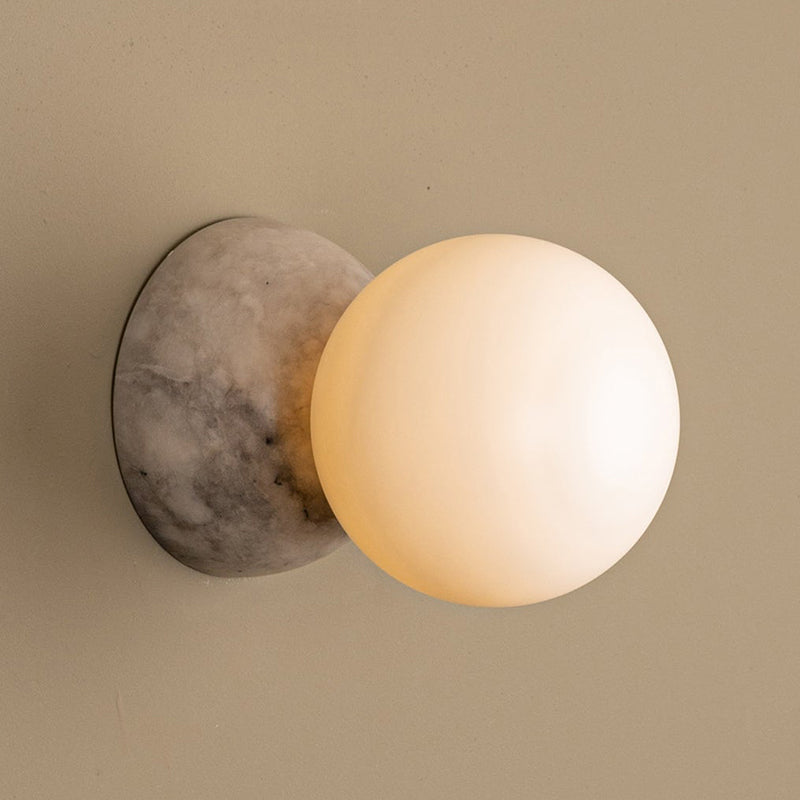 Fable Applique Murale Marbre Verre Moderne - Neutralighting