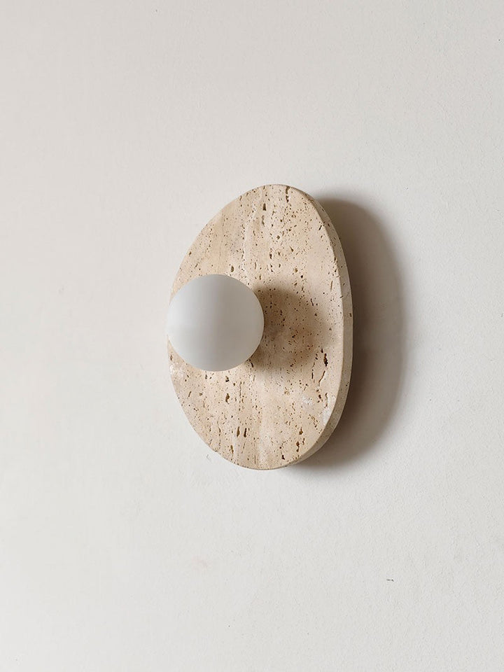 Kest Applique Murale Verre Travertin Moderne - Neutralighting