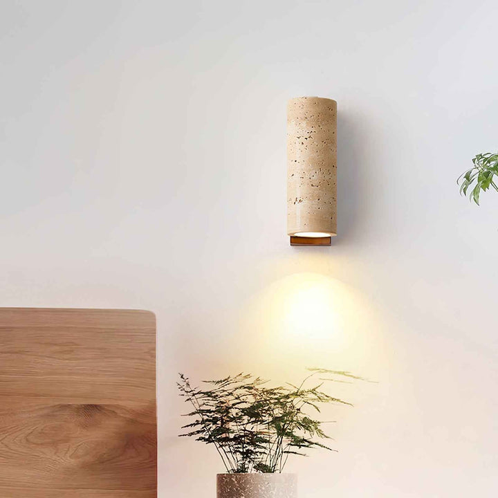 Nula Applique Murale en Travertin Naturel - Neutralighting