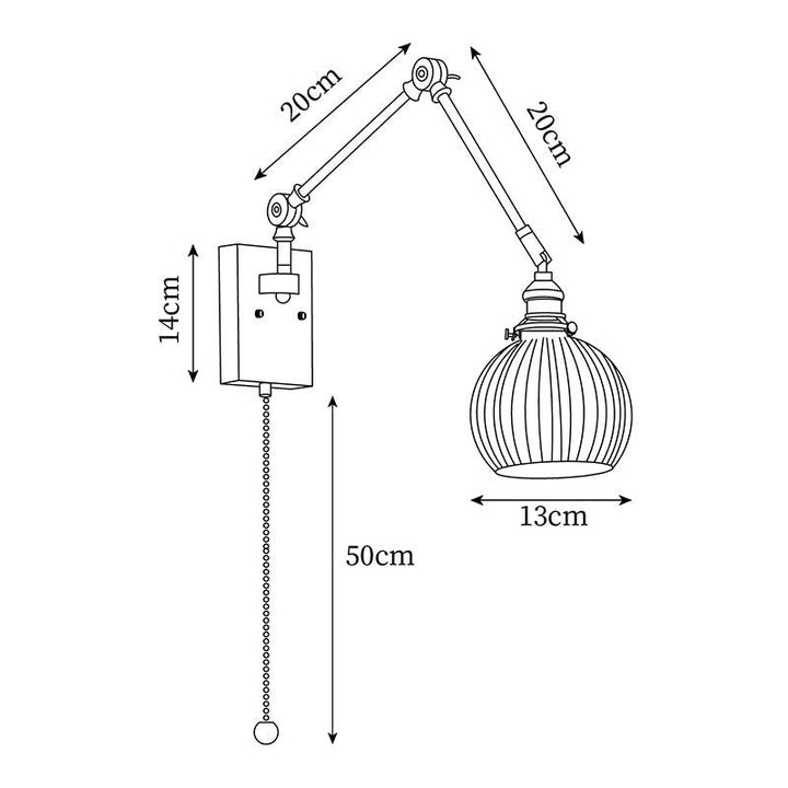Brione Applique Murale Vintage Bras Pivotant Réglable - Neutralighting
