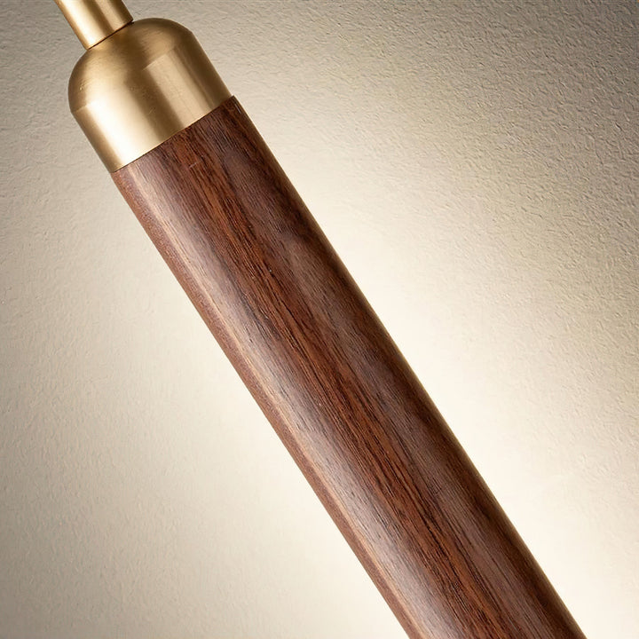 Kyoto Noyer Laiton Linéaire Suspension Lumière - Neutralighting