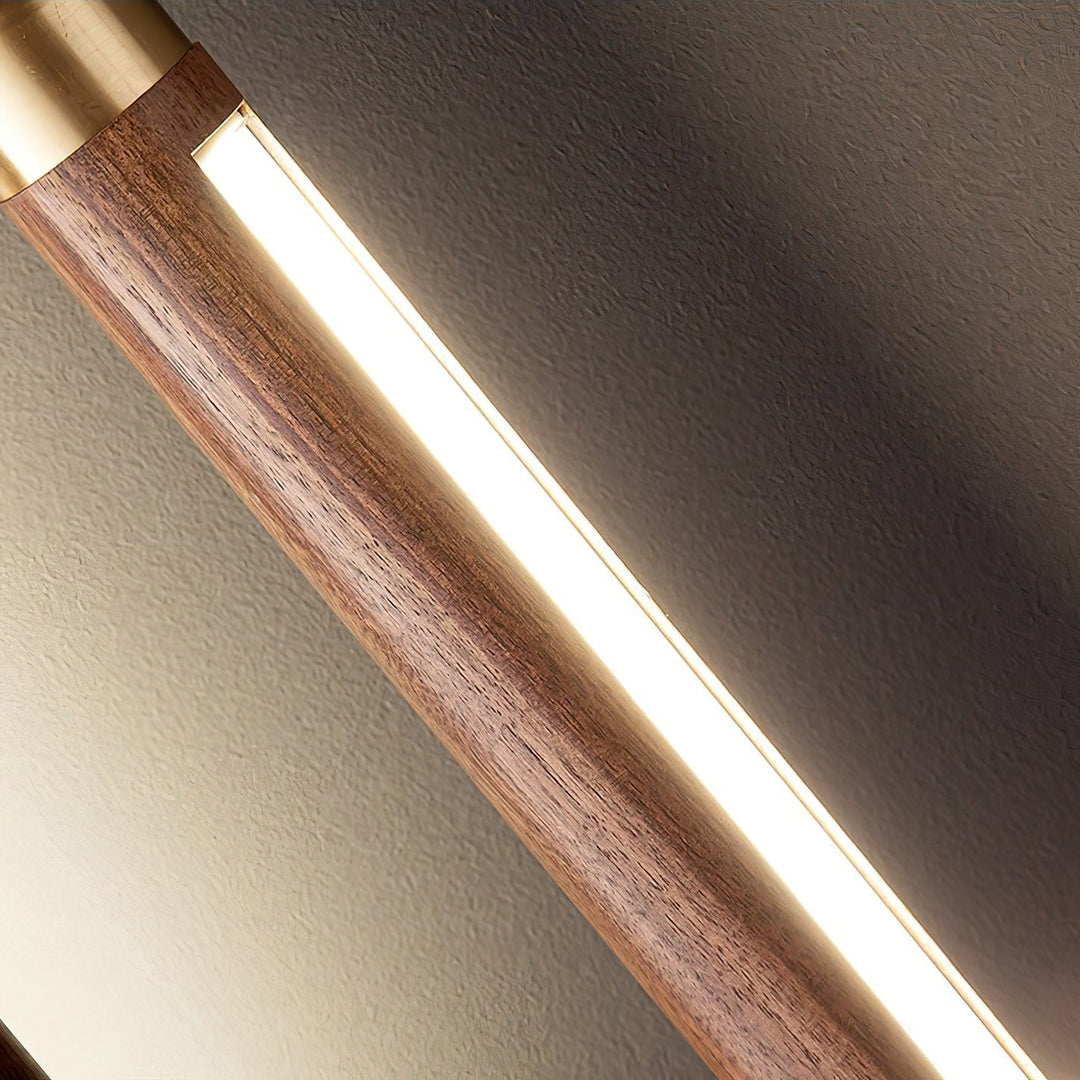 Kyoto Noyer Laiton Linéaire Suspension Lumière - Neutralighting