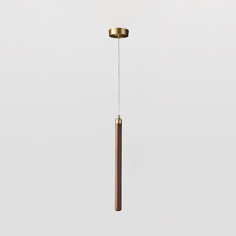 Kyoto Noyer Laiton Linéaire Suspension Lumière - Neutralighting
