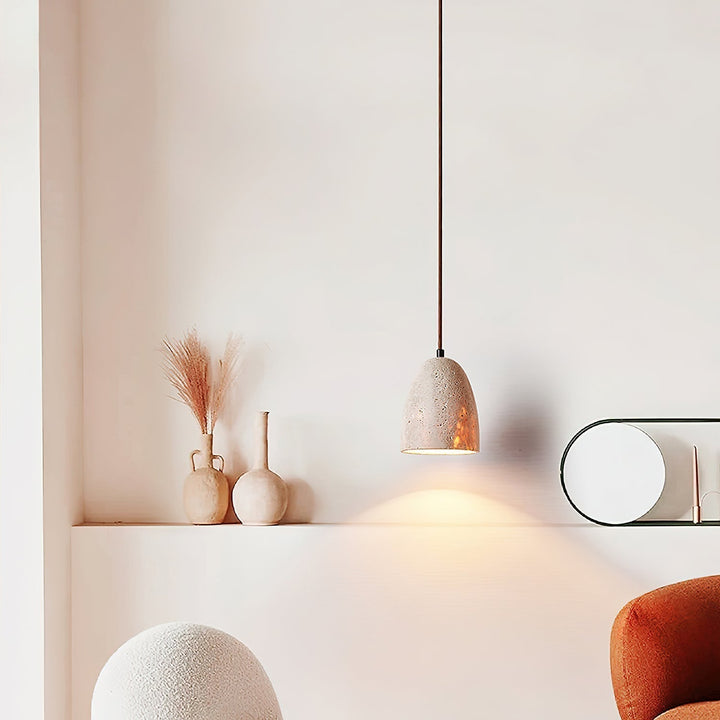 Evtheira Suspension Conique en Travertin - Neutralighting