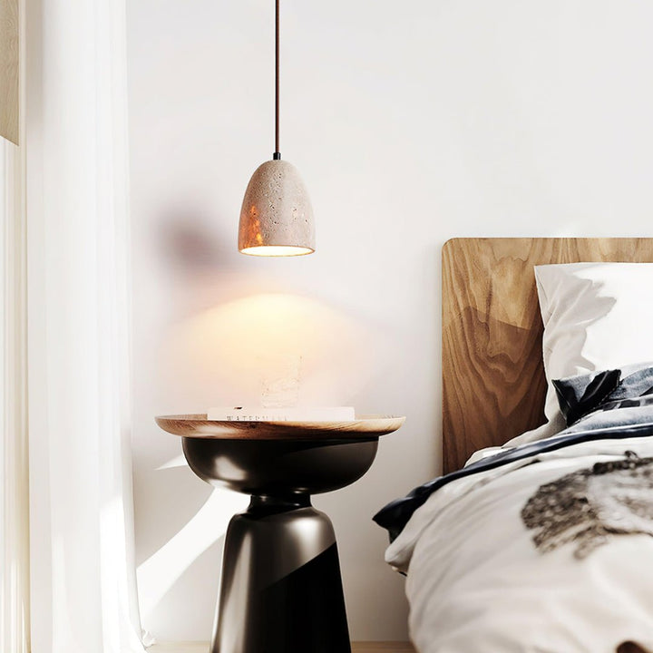 Evtheira Suspension Conique en Travertin - Neutralighting