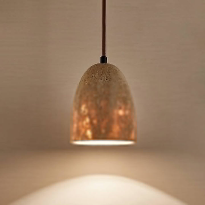 Evtheira Suspension Conique en Travertin - Neutralighting