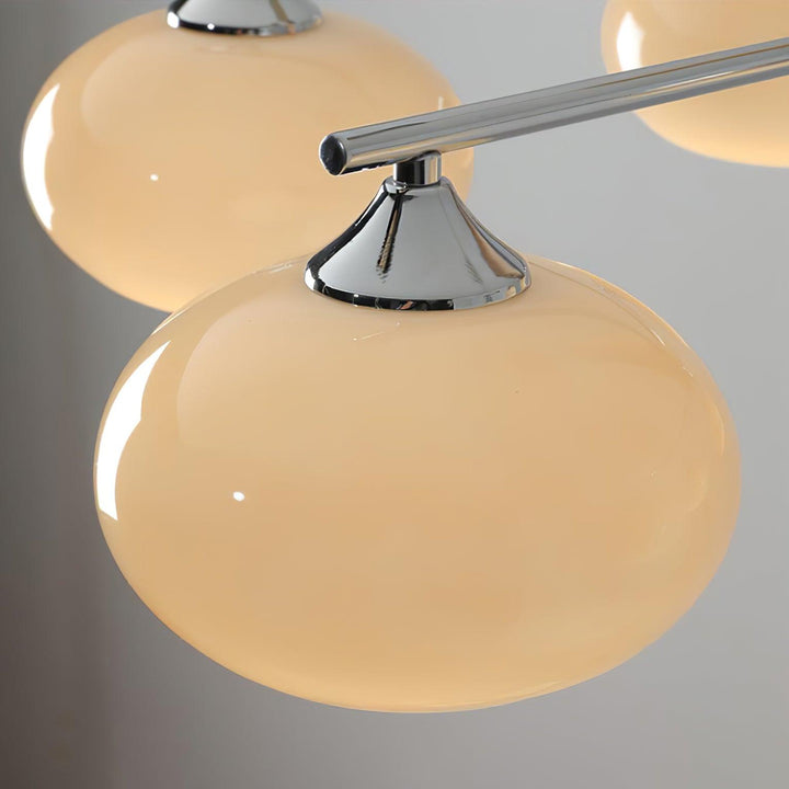 Lustra Chandelier en Verre Persimmon Mid-Century 8 Lumières - Neutralighting