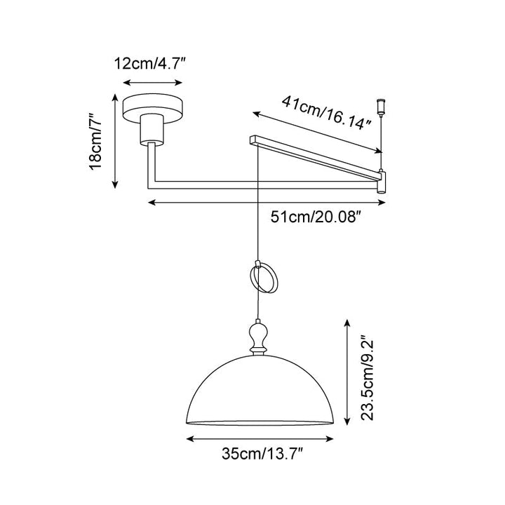 Maribel Lampe Pendante Bras Pivotant - Neutralighting