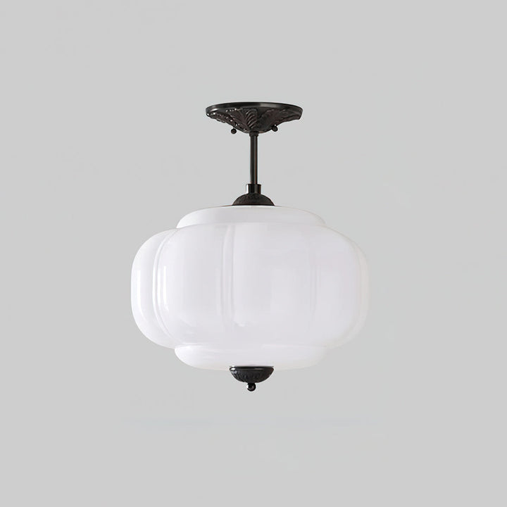 Eldio Lampe Plafond Semi-Encastrée en Verre Vert - Neutralighting