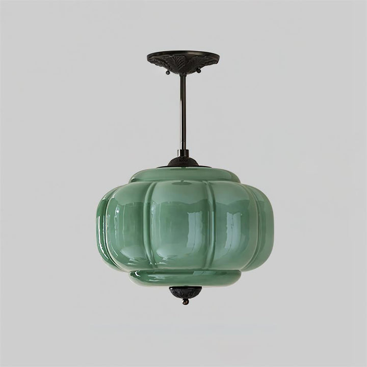 Eldio Lampe Plafond Semi-Encastrée en Verre Vert - Neutralighting