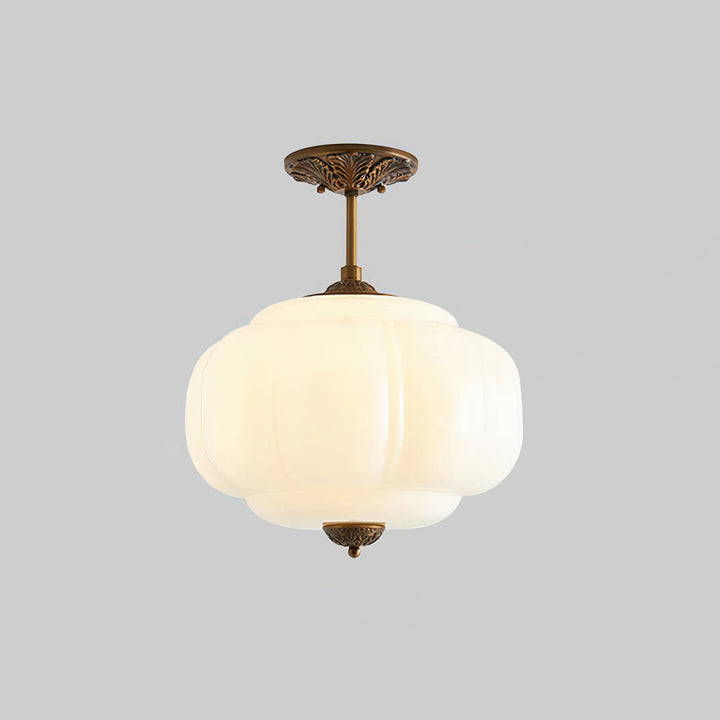 Eldio Lampe Plafond Semi-Encastrée en Verre Vert - Neutralighting