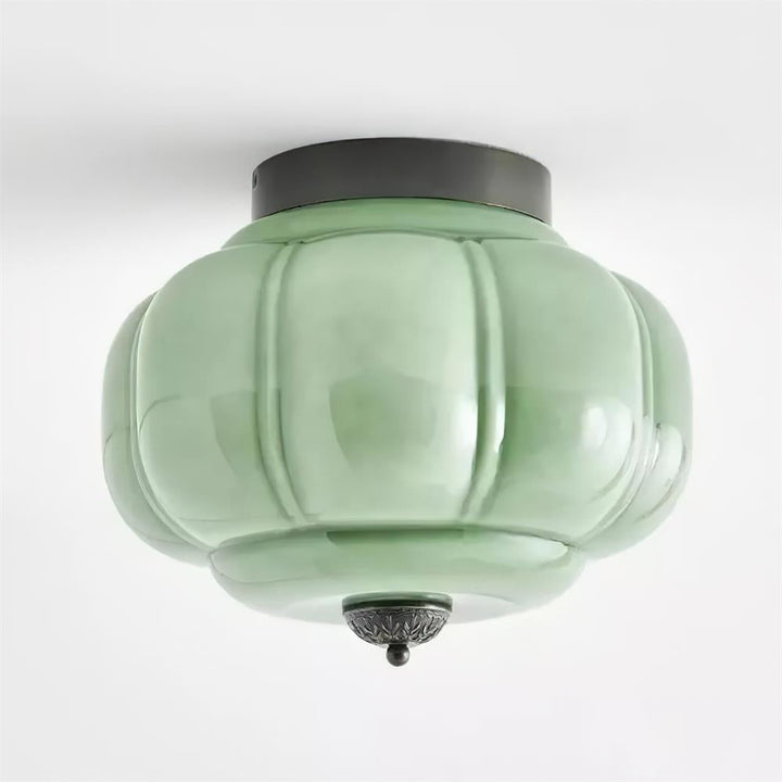 Elyra Lampe de Plafond en Verre Vert - Neutralighting