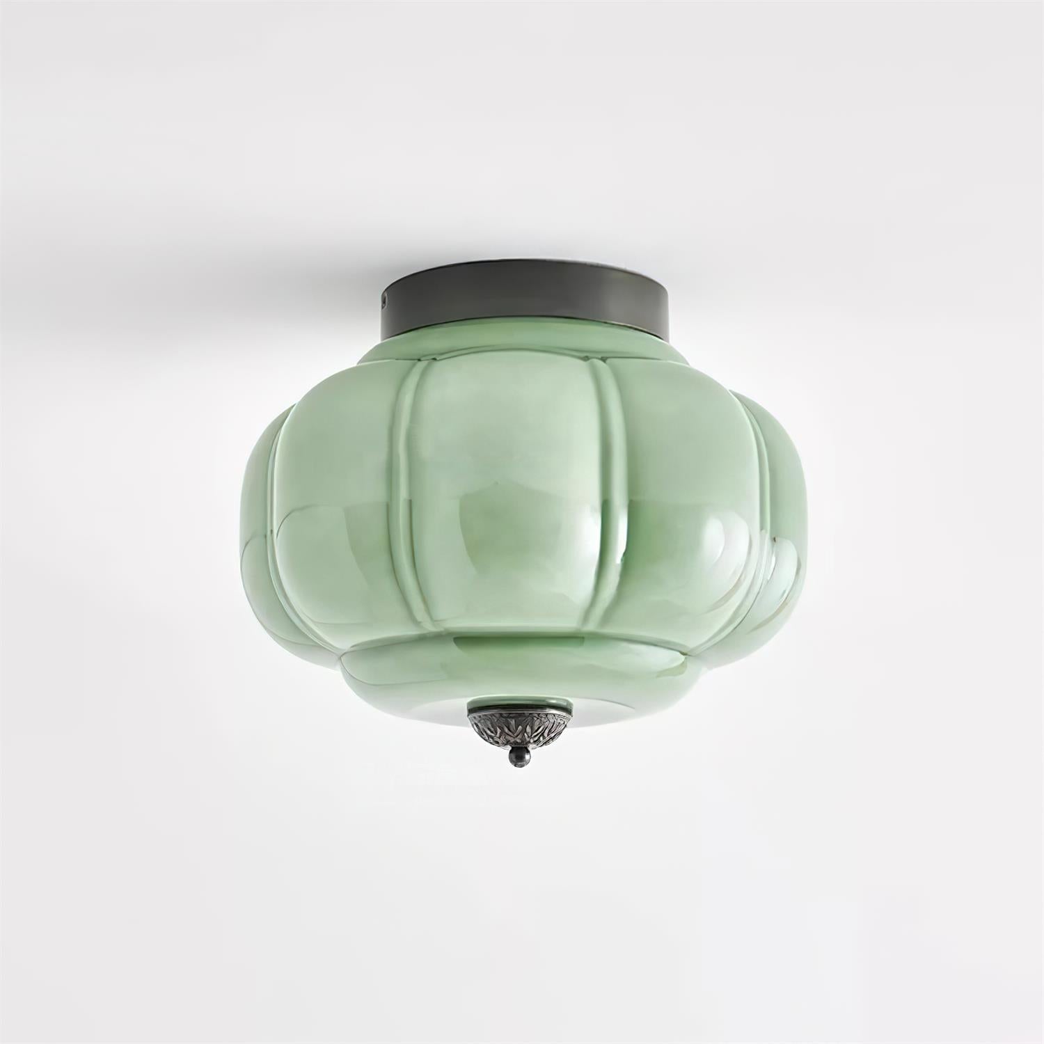 Elyra Lampe de Plafond en Verre Vert - Neutralighting