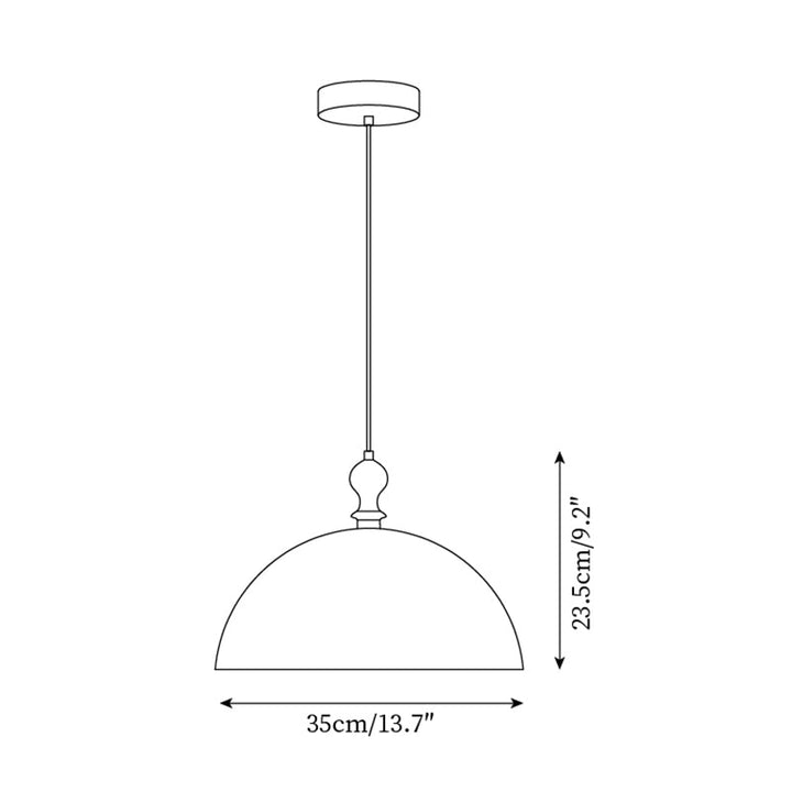Solven Suspension en forme de dôme en verre ambré - Neutralighting