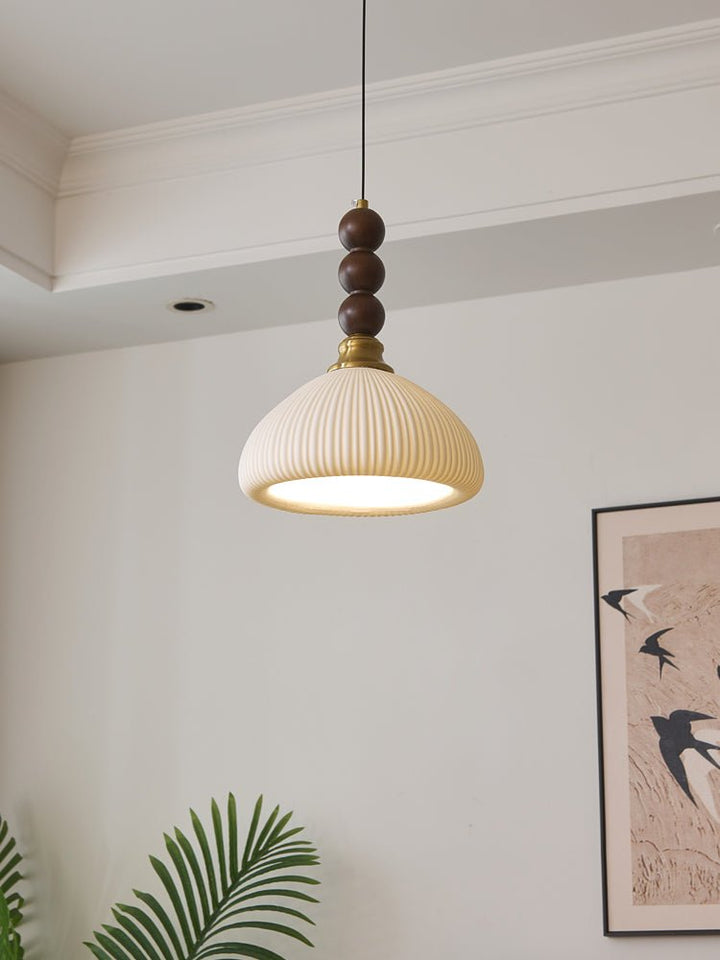 Avshaara Suspension en Tissu Vintage et Bois - Neutralighting