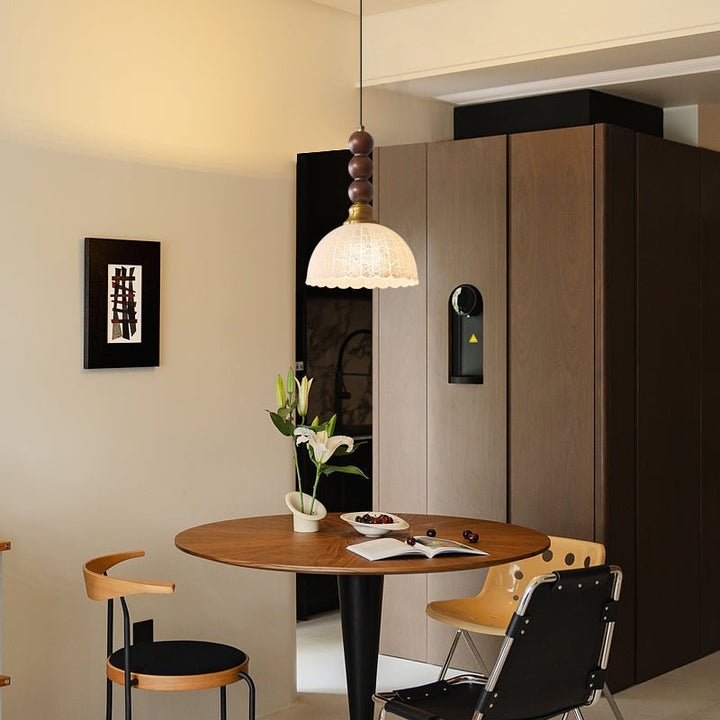 Avshaara Suspension en Tissu Vintage et Bois - Neutralighting